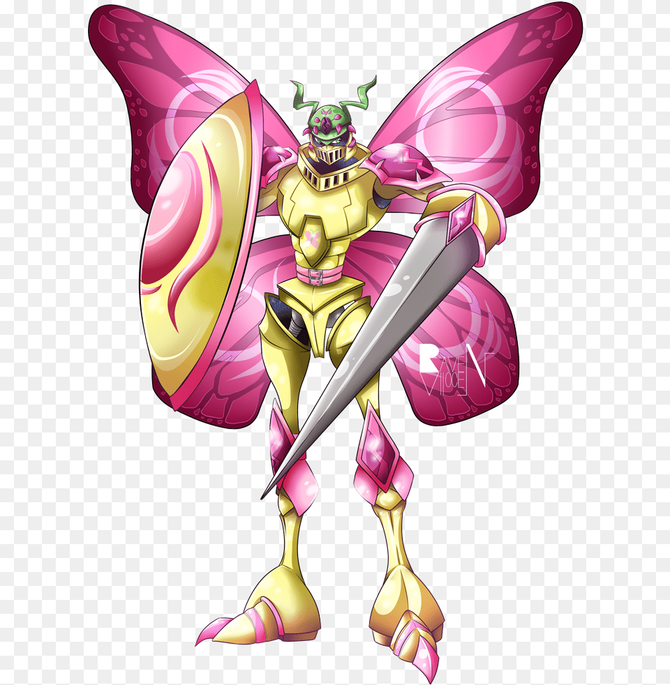 Allocen Butterfly Wings Crossover Digimon Dukemon, Publication, Book, Comics, Animal Free Png