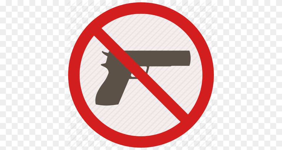 Allowed Guns No Prohibited Signs Warning Icon, Firearm, Sign, Symbol, Weapon Free Png Download