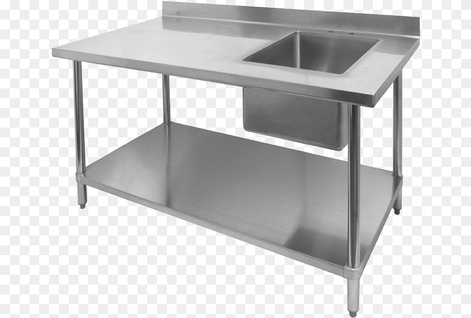 Allstrong 30quotx48quot Prep Tables W Right Side Sink Bowl, Double Sink, Indoors, Kitchen, Kitchen Island Png Image