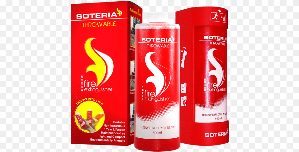 Allthree Soteria Fire Extinguisher, Herbal, Herbs, Plant, Bottle Png Image