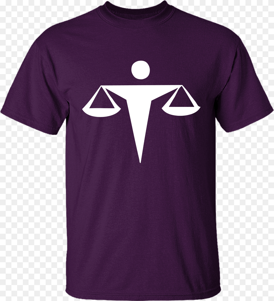 Alma Mater Round Neck Purple Law Balance Scale Unisex Fc Barcelona Fan T Shirt, Clothing, T-shirt Free Png