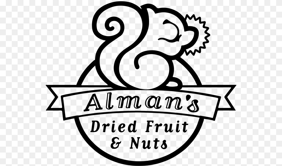 Almans Dried Fruits And Nuts Black Logo, Gray Png