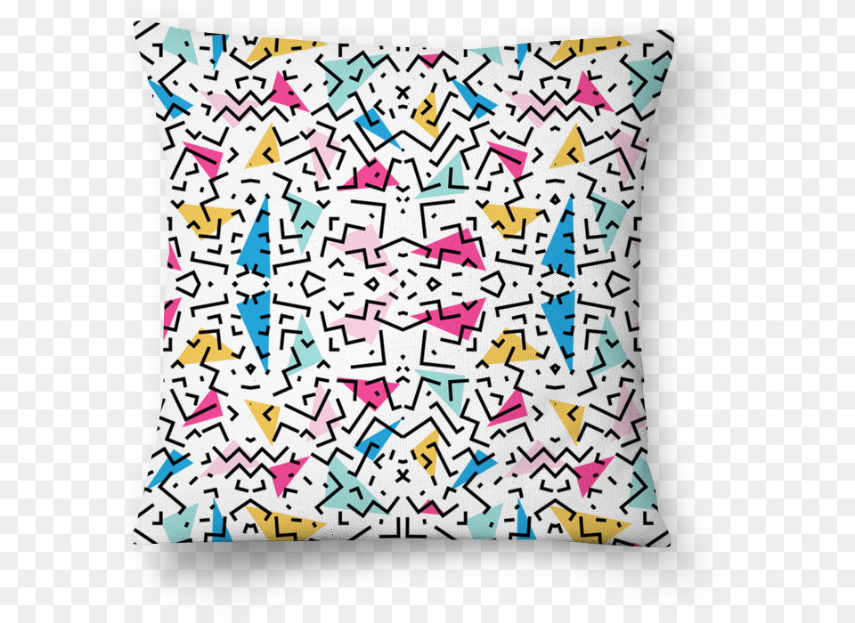 Almofada 9039s Dizzy Funky Colorful Pattern De Tobias Throw Pillow, Cushion, Home Decor, Qr Code Free Transparent Png
