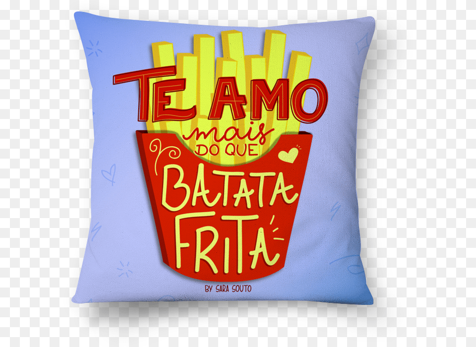Almofada Amor E Batata Frita De By Sara Soutona Cushion, Home Decor, Pillow Png