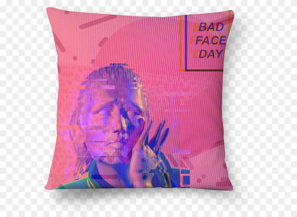 Almofada Bad Face Day De Codrili Media Artna Cushion, Home Decor, Pillow, Person, Head Free Png