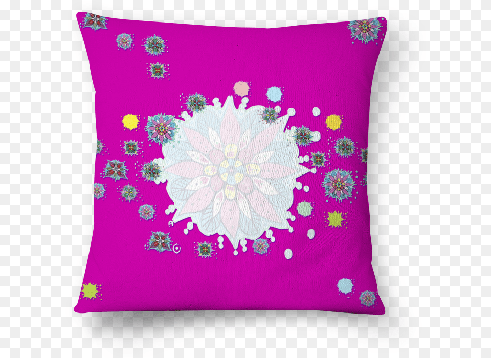 Almofada Graffiti Flora De A Bssola Quebradana Cushion, Home Decor, Pillow, Accessories, Bag Free Png