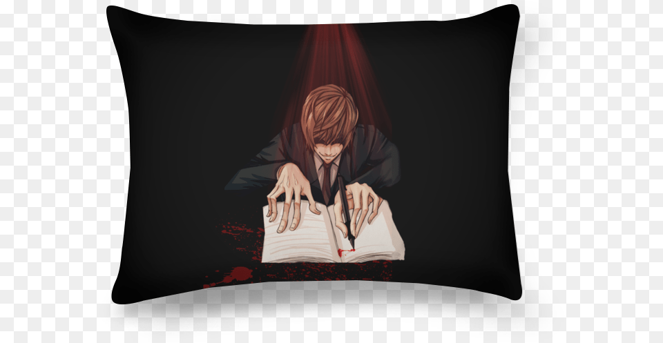 Almofada Retangular Light Yagami De Luh Rodriguesna Imagens Do Light Yagami, Book, Publication, Comics, Adult Png Image