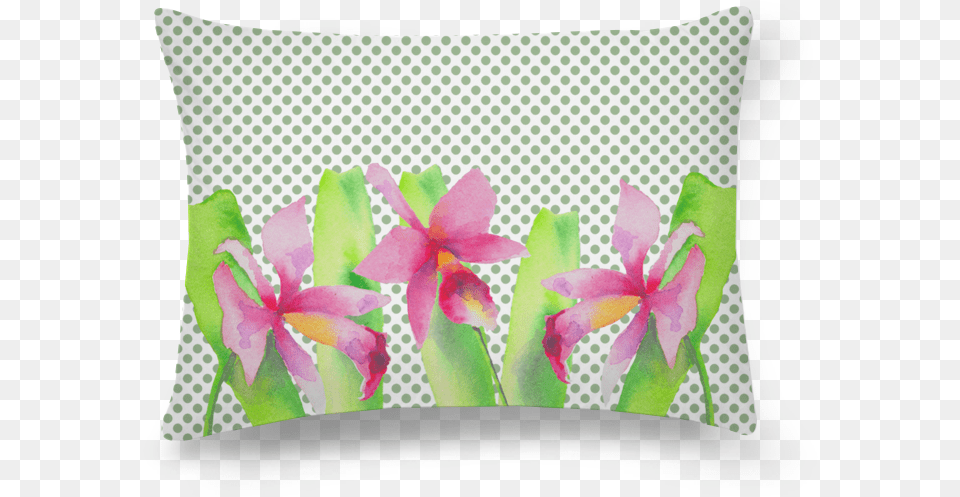 Almofada Retangular Orqudeas Em Aquarela De Marcela Cushion, Home Decor, Pillow, Flower, Plant Free Png