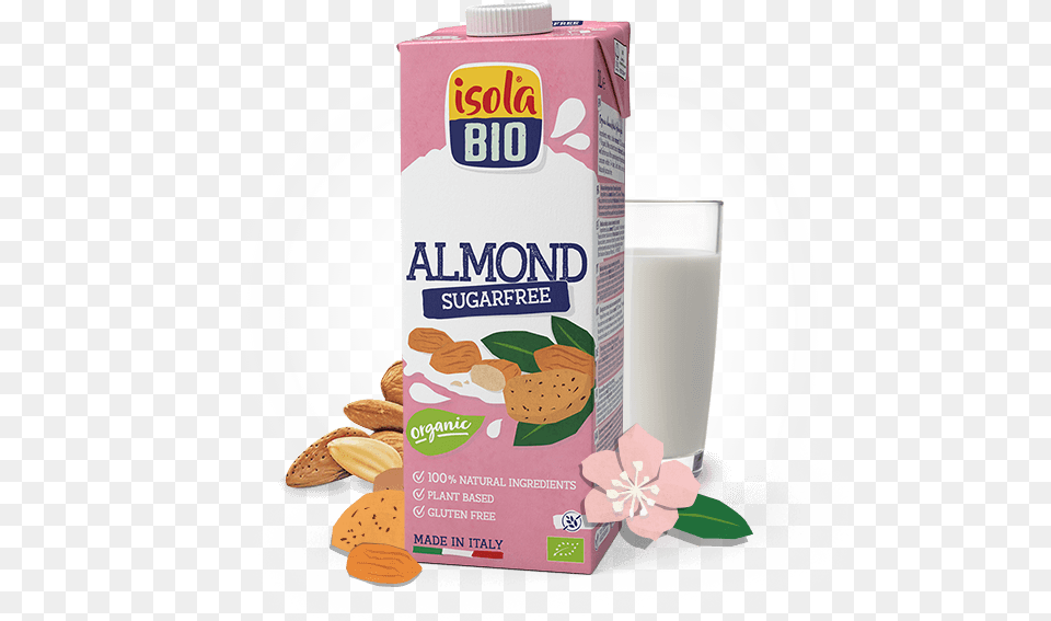 Almond Unsweetened Drink Isola Bio Rice Coconut, Beverage, Milk, Dairy, Food Free Transparent Png