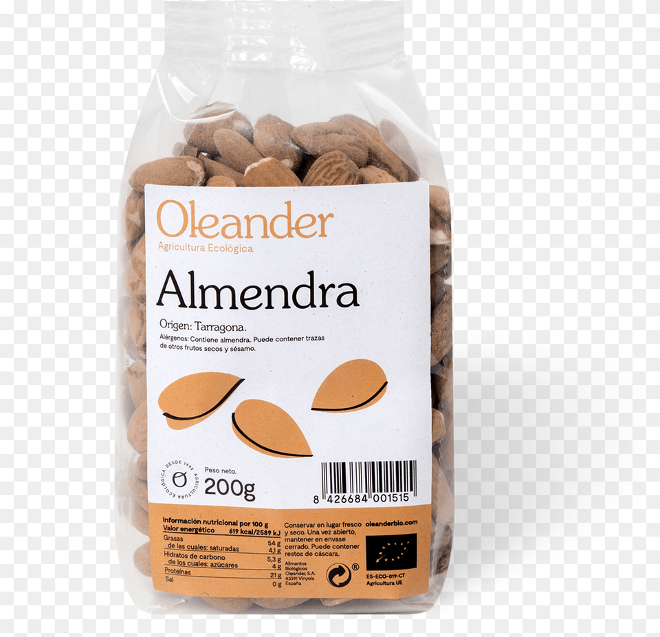 Almonds With Skin Oleander Almendra, Almond, Food, Grain, Produce Free Png Download