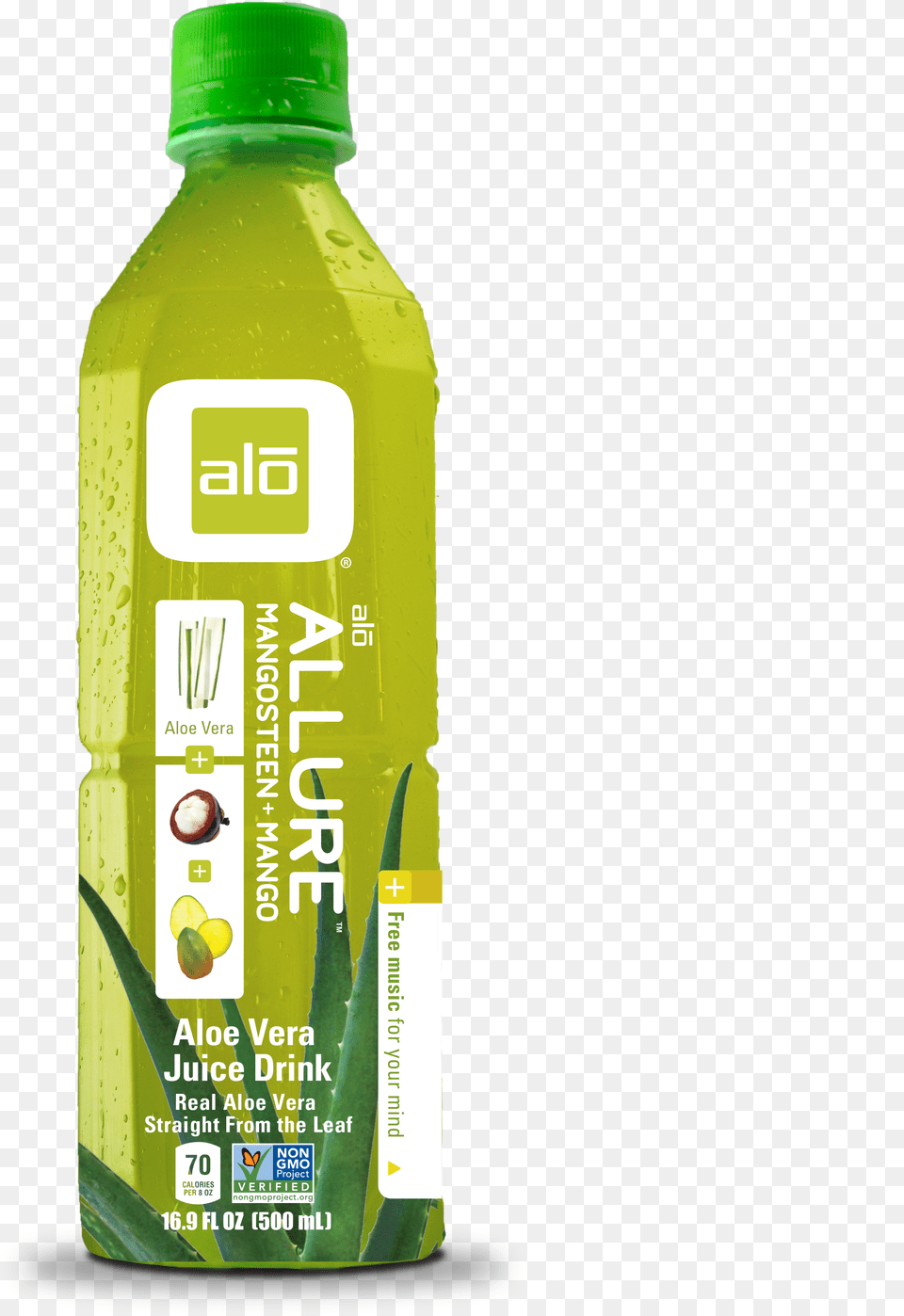 Alo Aloe Vera Juice Mango, Bottle, Beverage Png Image