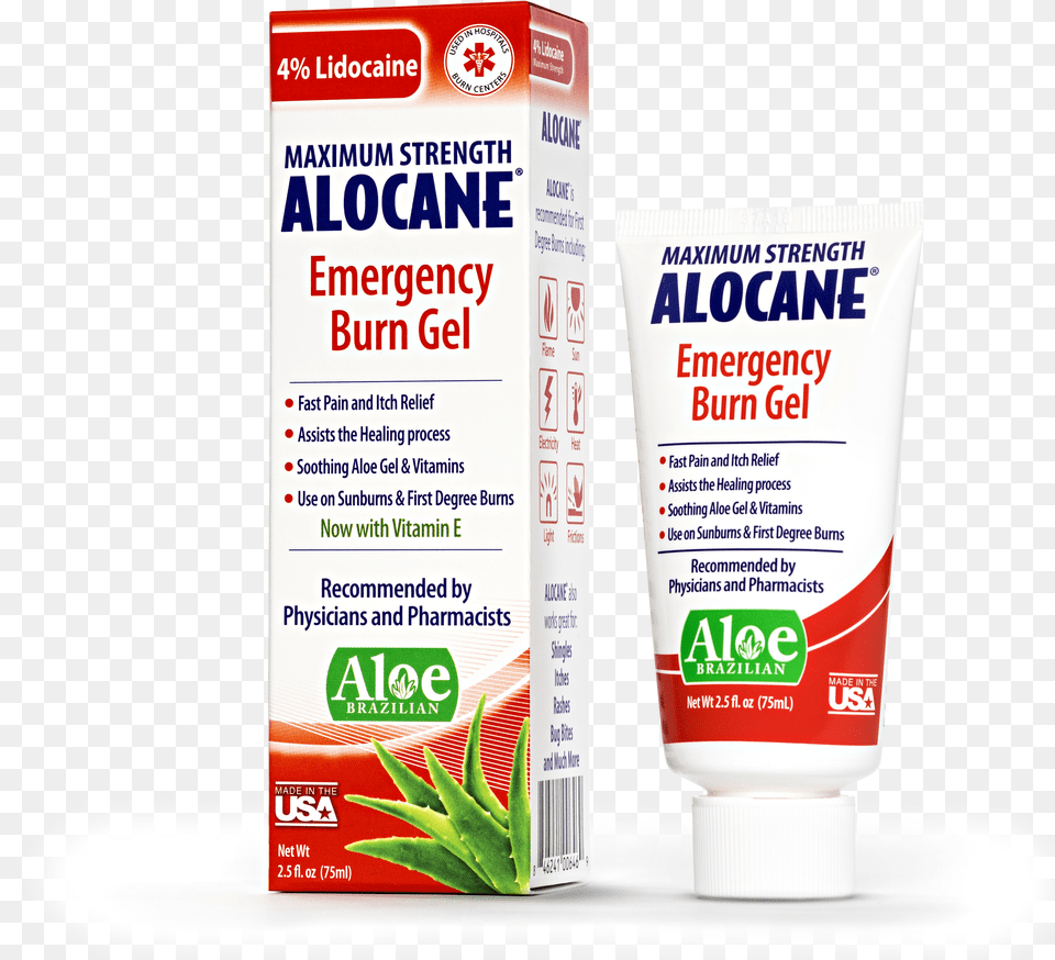 Alocane Maximum Strength Emergency Burn Gel Png