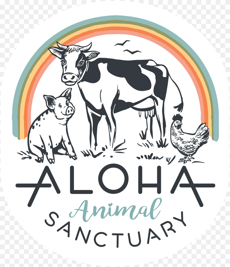 Aloha Animal Sanctuary Logo Oval Label, Fowl, Poultry, Chicken, Bird Free Transparent Png