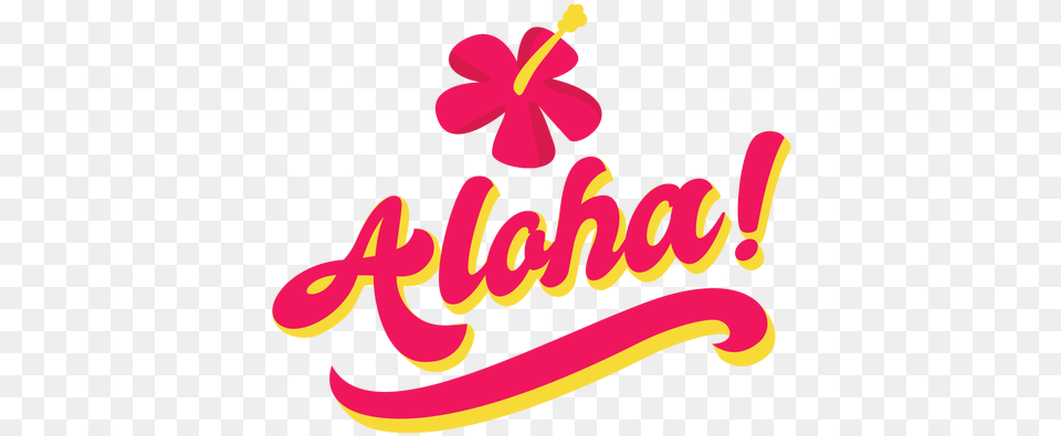 Aloha Flower Hawaiian Lettering Transparent U0026 Svg Aloha, Dynamite, Weapon, Plant, Text Png Image