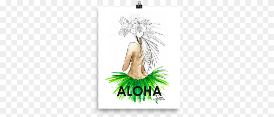 Aloha Hula Girl Illustration Poster Illustration, Toy, Flower, Plant, Adult Free Png Download