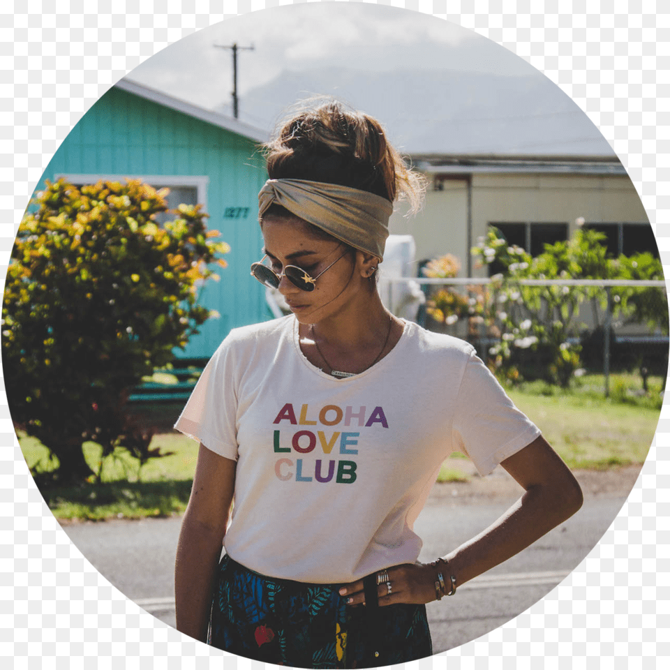 Aloha Love Club Shaiyanne Dar Dolkii Hawaii Girl, Accessories, T-shirt, Sunglasses, Portrait Free Transparent Png