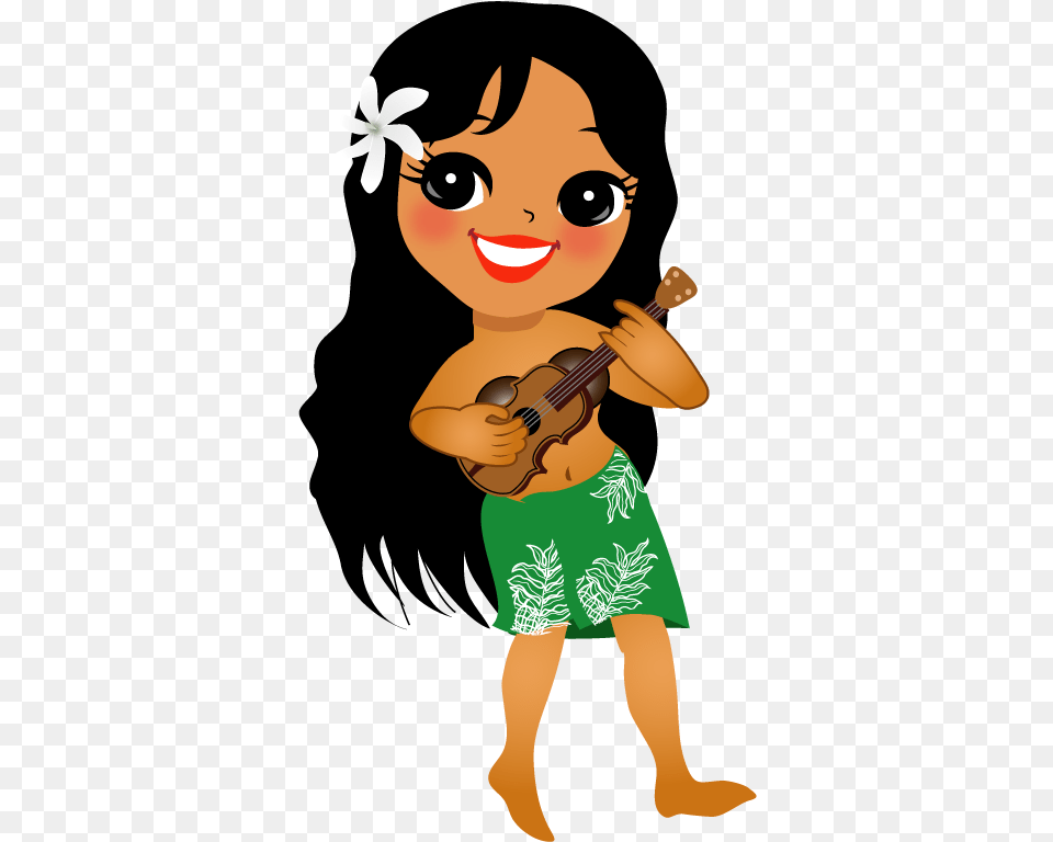Aloha Tropical Ukulele, Shorts, Person, Girl, Female Free Png Download