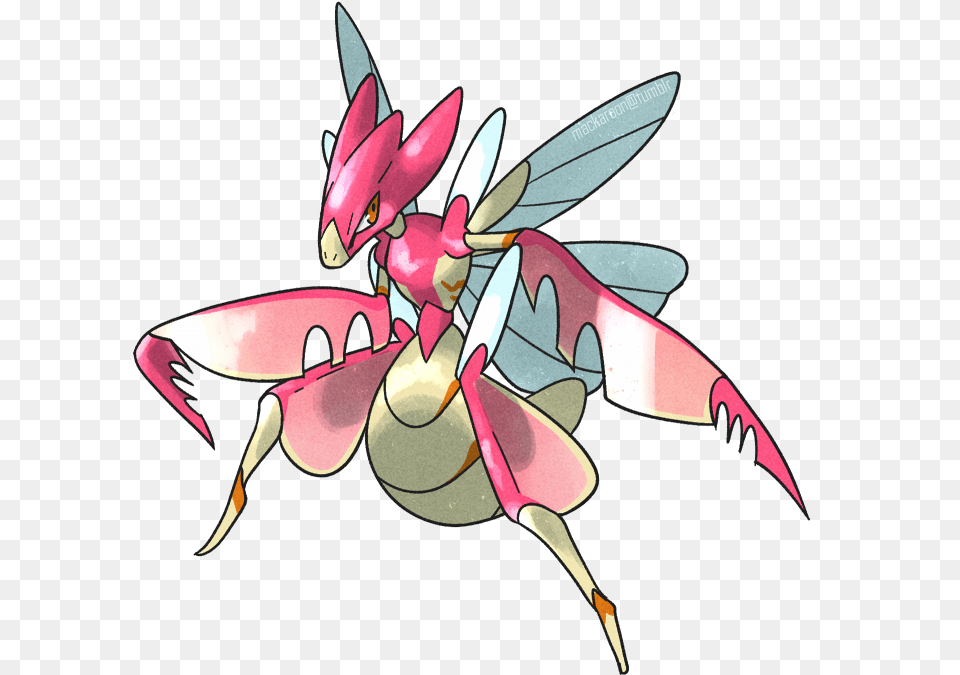 Alolan Fanart Which Is Perfect Mantis Pokemon, Animal, Invertebrate, Insect, Wasp Free Transparent Png