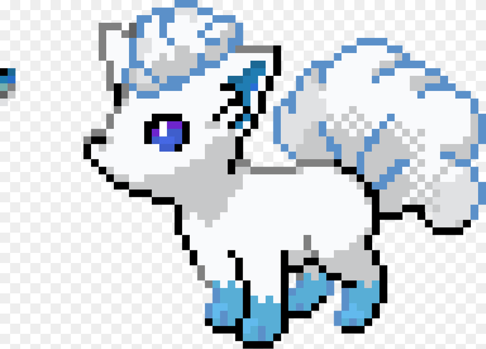 Alolan Vulpix Pixel Art, Livestock, Qr Code, Animal, Mammal Png Image