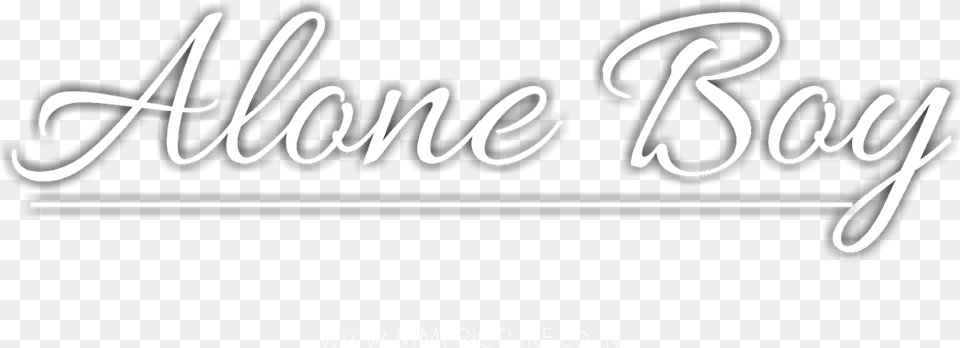 Alone Boy Text Calligraphy, Handwriting Free Transparent Png