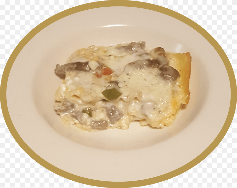 Along With This Recipe For Philly Cheese Steak Lasagna University Of North Alabama, Food, Food Presentation, Plate, Dish Png Image