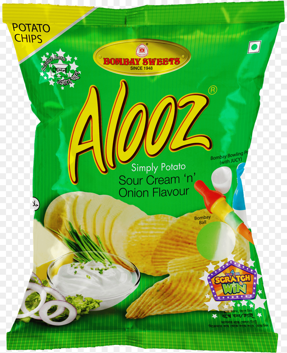 Alooz Sour Cream Amp Onion Potato Chip, Food, Snack Free Png