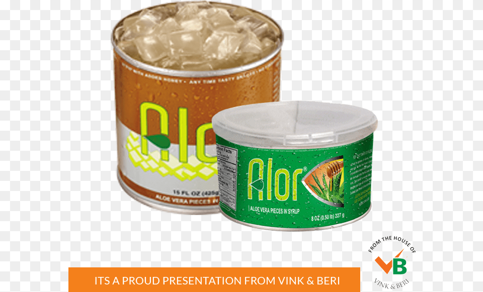 Alor Aloe Vera Pieces In Syrup Box, Aluminium, Tin, Can, Canned Goods Png Image