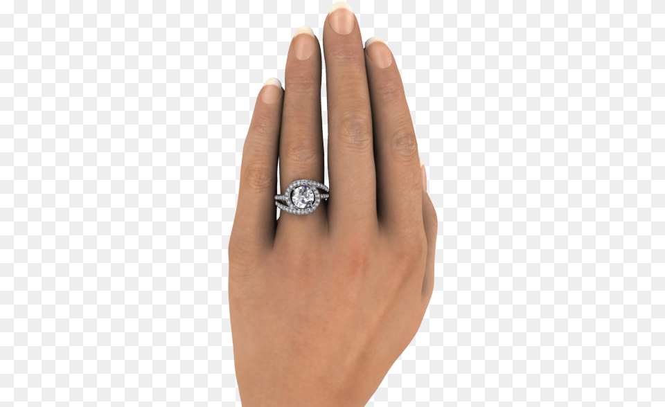 Alorann Hand Model Rareearth 3ct Asscher Morganite Ring Morganite Engagement, Accessories, Person, Jewelry, Finger Free Png Download