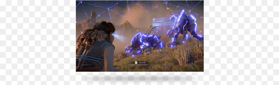Aloy Using Her Witcher Sense Er I Mean Her Focus Horizon Zero Dawn Playstation 4 Video Game, Concert, Crowd, Lighting, Person Png