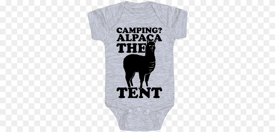 Alpaca The Tent Baby Onesy Feed Me You Peasants, Clothing, T-shirt, Animal, Canine Png Image