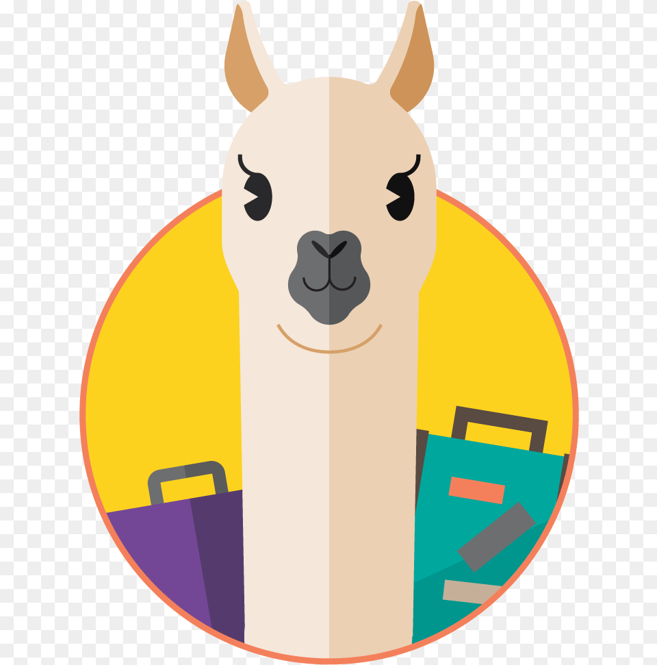 Alpaca Your Suitcase We Re Going On Clipart Alpaca, Animal, Llama, Mammal Png Image