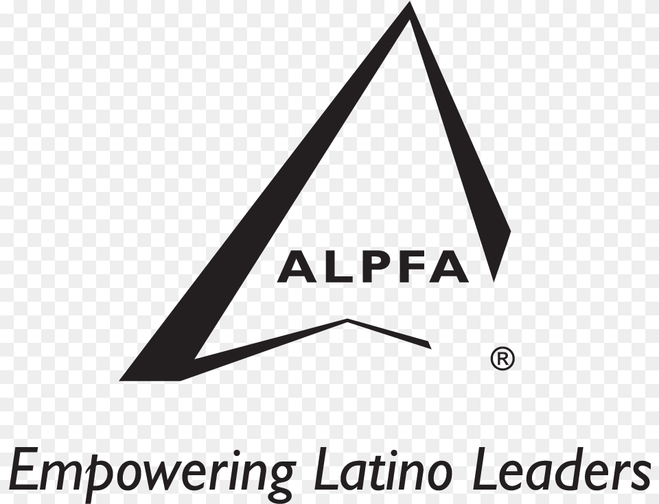 Alpfa Black Logo With Tagline Association Of Latino Professionals In Finance And, Triangle Free Transparent Png
