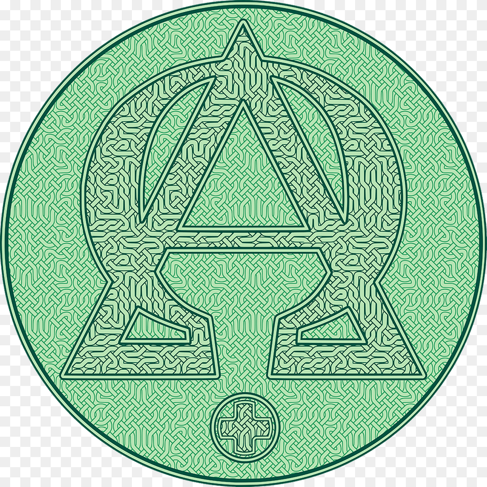 Alpha And Omega Green Circle Version Emblem Free Png Download