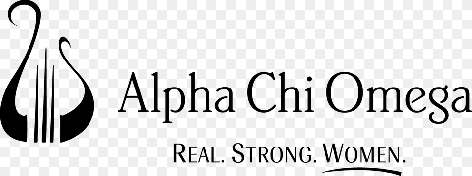 Alpha Chi Omega Real Strong Women, Stencil, Text Free Transparent Png