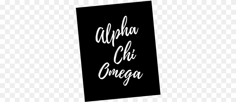 Alpha Chi Omega Sign Black Amp White Canvas Panel With Calligraphy, Text, Handwriting, Letter, Dynamite Free Png Download