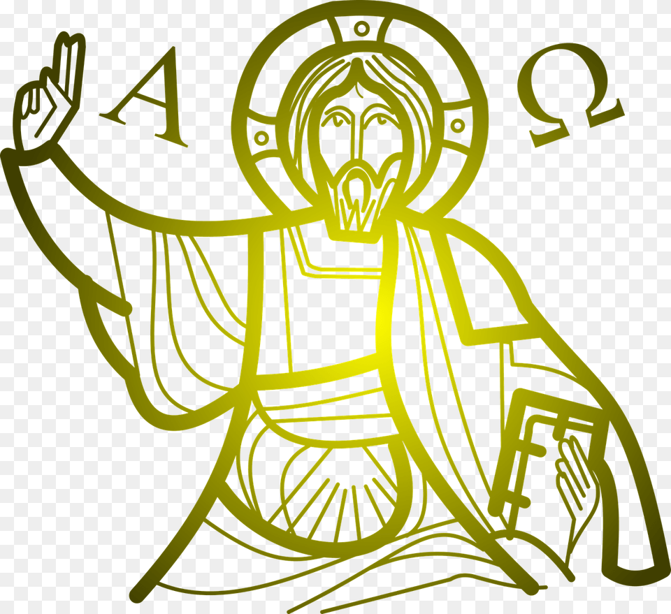 Alpha Christ Christian Picture Cristo Pantocrator, Logo, Emblem, Person, Symbol Free Png