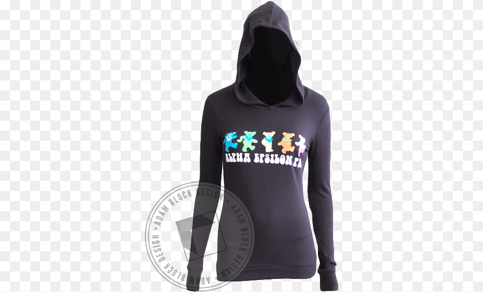 Alpha Epsilon Phi Grateful Dead Thermal Hoodie Hoodie, Clothing, Hood, Knitwear, Sweater Free Transparent Png