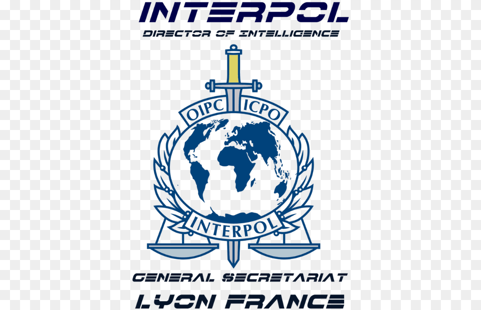 Alpha Interpol Director Of Intelligence General Interpol Logo, Emblem, Symbol, Face, Head Free Png Download