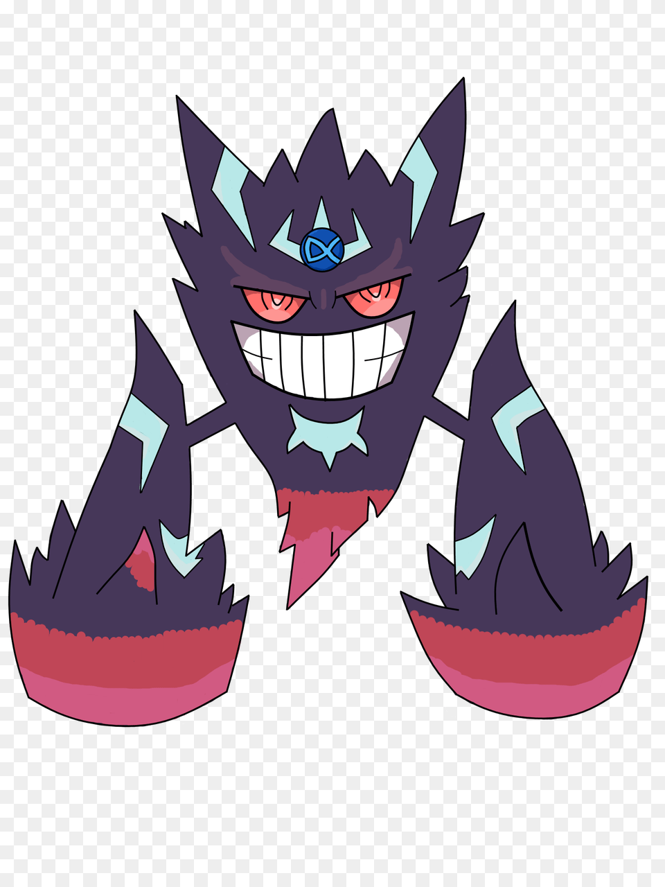 Alpha Mega Gengar, Animal, Fish, Sea Life, Shark Free Png