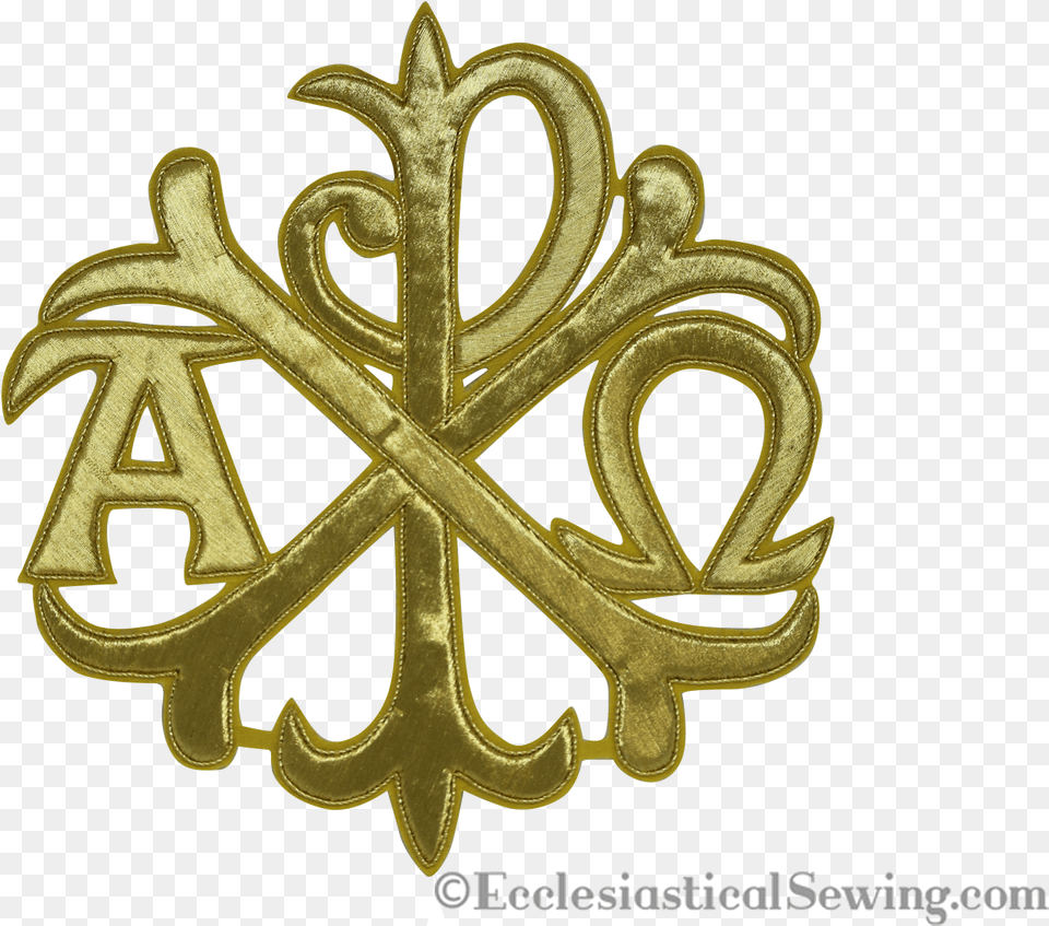 Alpha Omega Symbols Gold, Accessories, Jewelry, Brooch, Cross Free Png Download