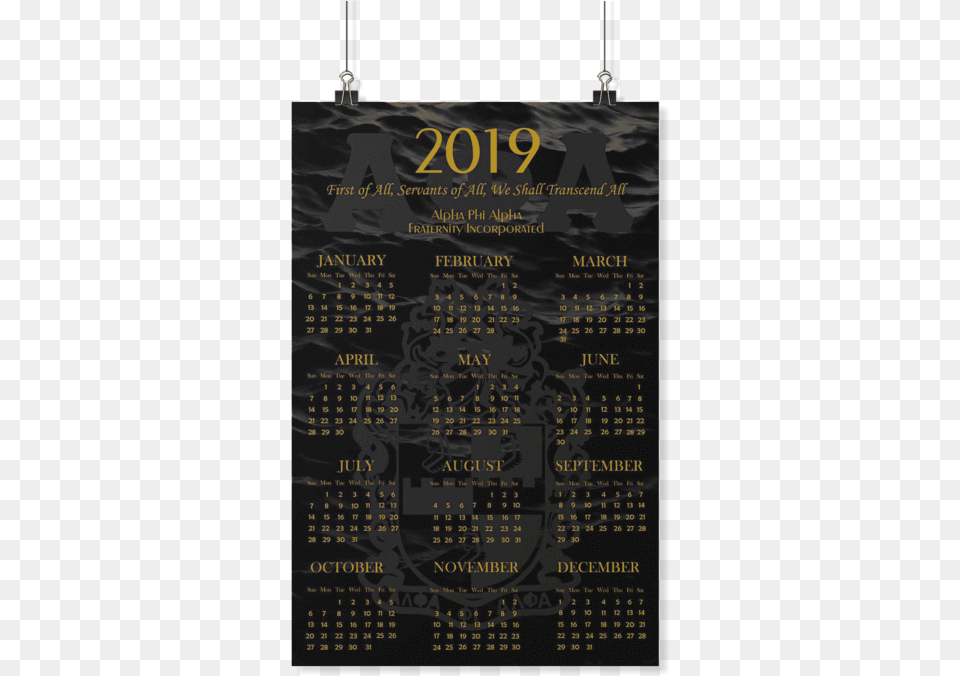Alpha Phi Alpha 2019 Calendar Banner, Text, Scoreboard, Blackboard Free Png