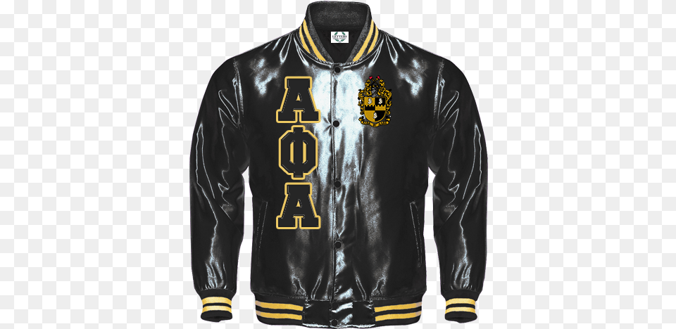 Alpha Phi Alpha Satin Baseball Bomber Jacket Alpha Phi Alpha, Clothing, Coat, Hoodie, Knitwear Free Png