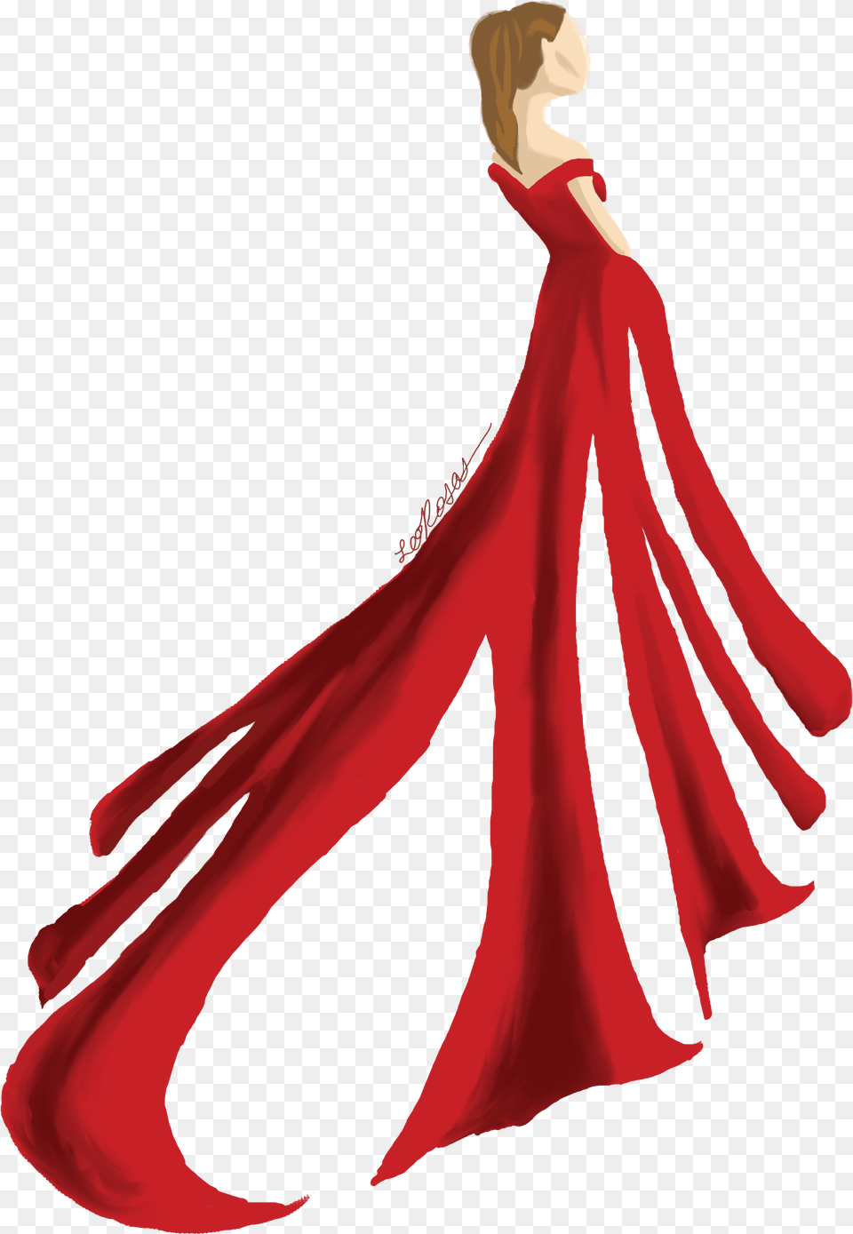 Alpha Phis Red Dress Gala Clipart Gala Clipart, Formal Wear, Leisure Activities, Fashion, Dancing Free Png