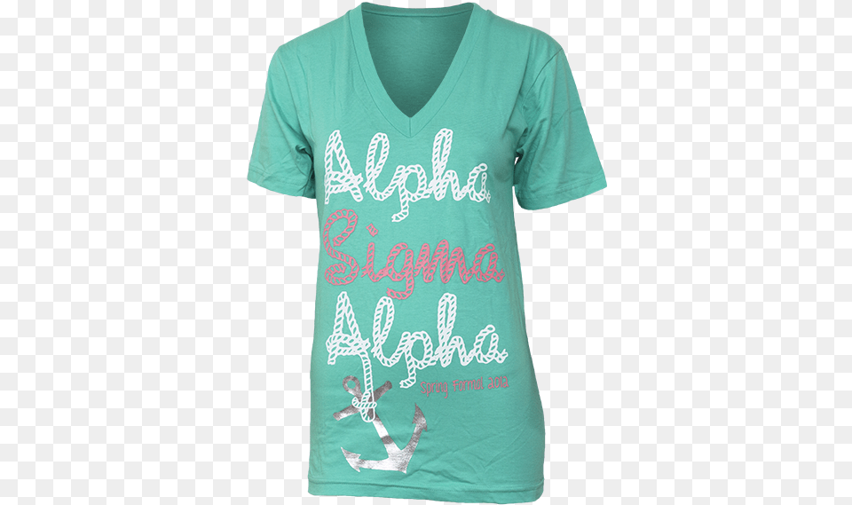Alpha Sigma Anchored With The Best V Neck Adam Block Cool Kids Tackle Box, Clothing, Shirt, T-shirt Free Png Download
