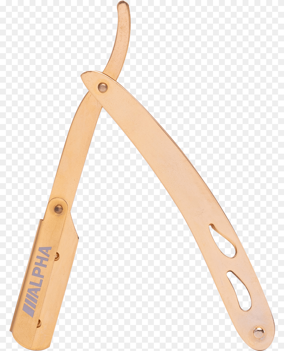 Alpha Straight Razor U2013 Gold Hair Products Tool, Blade, Weapon Png Image
