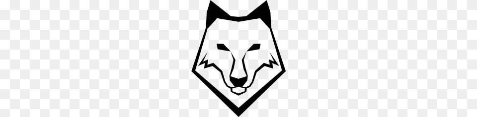 Alpha Wolf Logo, Gray Png