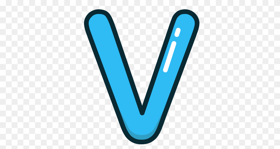 Alphabet Blue Letter Letters V Icon, Smoke Pipe, Light Png