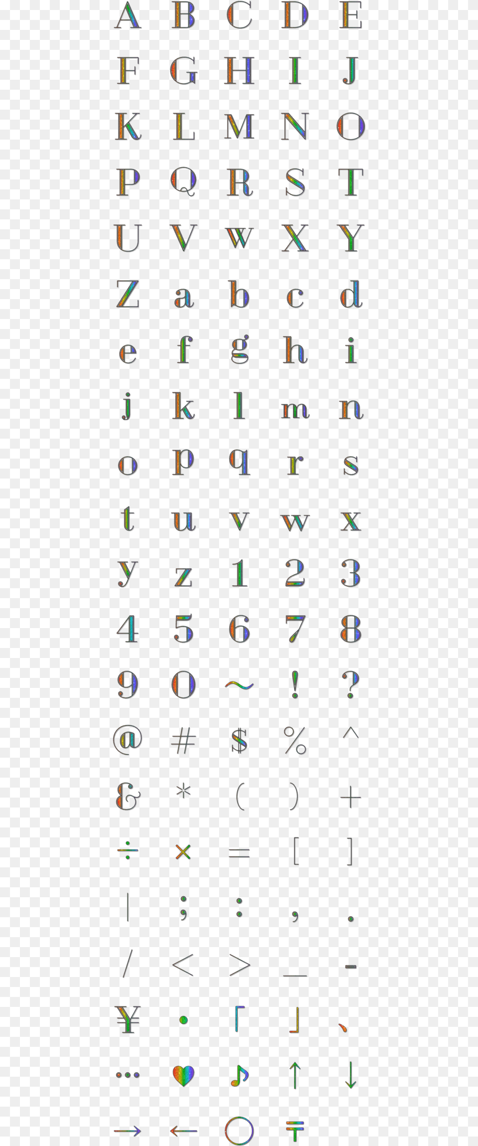 Alphabet Chart, Text Free Png Download