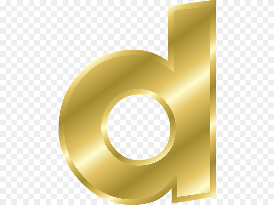 Alphabet D Gold, Text, Disk, Number, Symbol Free Transparent Png