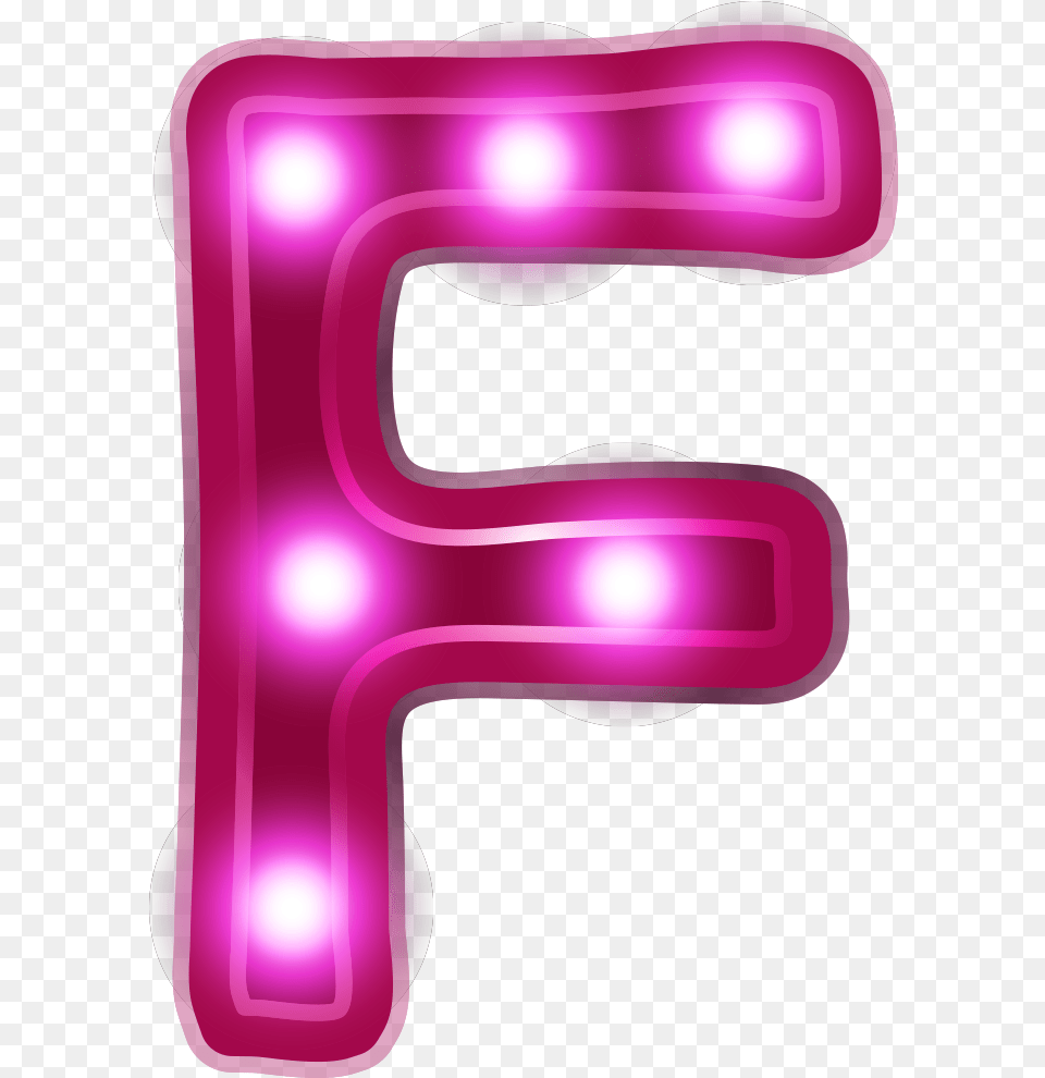 Alphabet Font Neon Letter File F Letter, Purple, Light, Text, Lighting Png